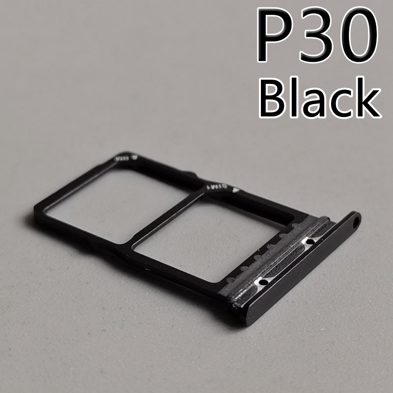 Mikro SD Karte Tablett Für Huawei P30 Lite SIM Karte Tablett Slot Sockel Halfter Adapter Ersatz Für Huawei P30 Profi VOG-L29 L09 L04: P30-Schwarz