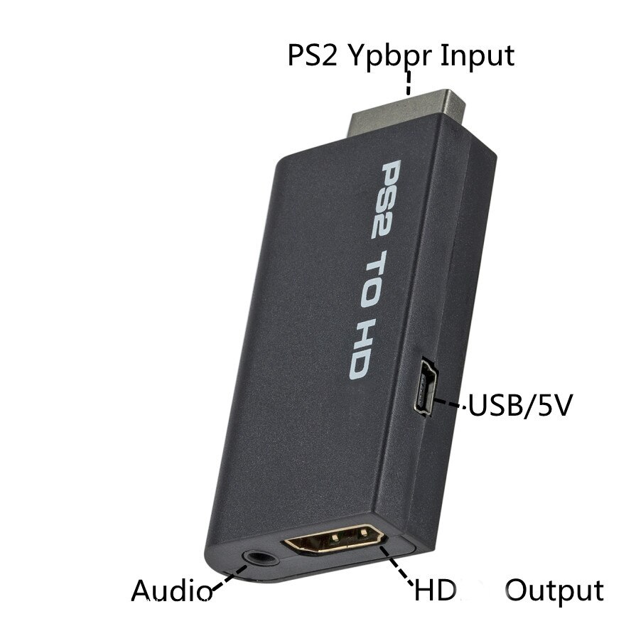 Hdmi-Compatibel Adapter Voor PS2/Wii Naar Computer Laptop/Desktop, Hdtv, Monitor, display Converter, Met 3.5Mm Jack, Ondersteuning 1080P