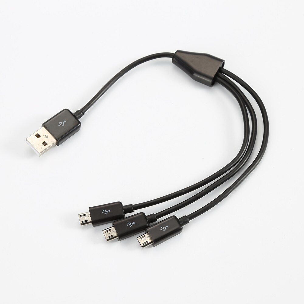 1 tot 3 Splitter USB Male naar 3 Micro USB Male Connector Opladen Data Sync Adapter Kabel Cord fuBG