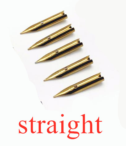 Pluma estilográfica Universal 0,38, plumas de tinta dorada de iridio, recambios estándar para Escribir caligrafía, muchos artículos de papelería, 5 uds.: YELLOW