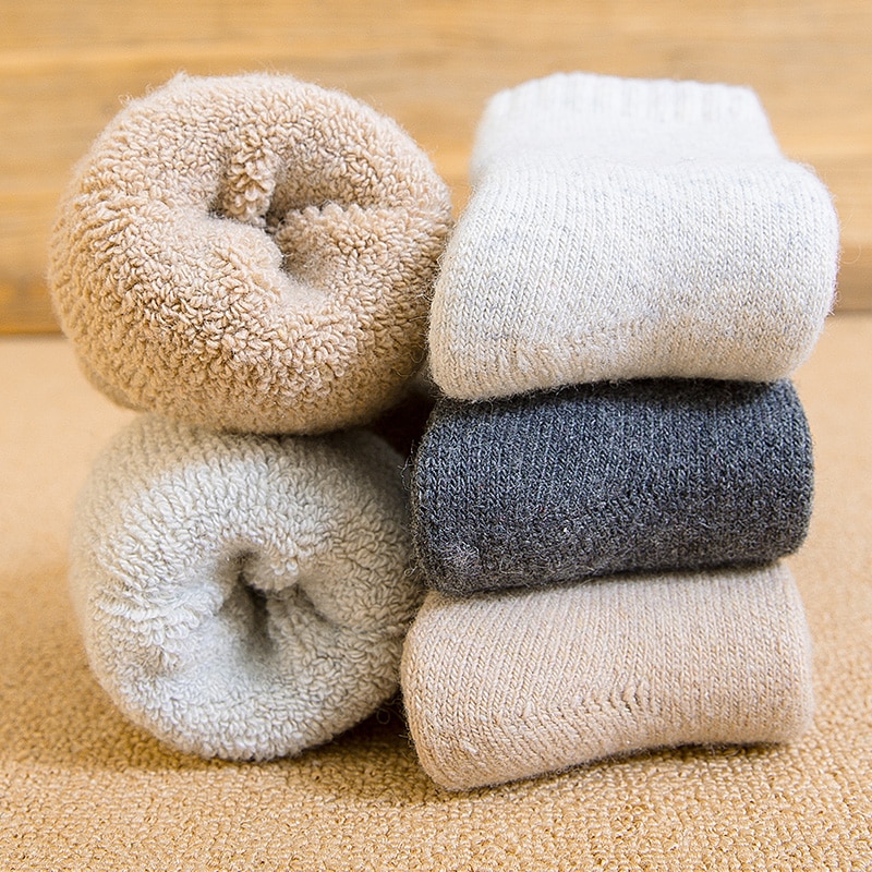 Style Real Woolen Thick Kids Socks Winter Soft Warm Baby Thermal Floor Socks Boy Girl Children Socks WZ02