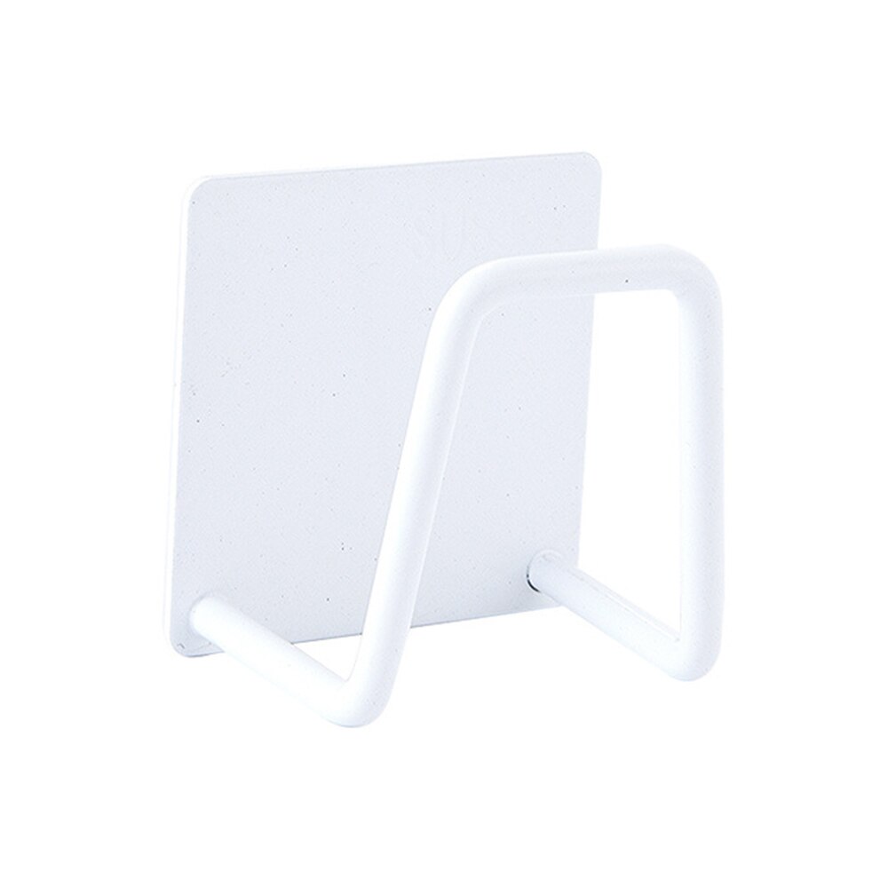Kitchen Stainless Steel Sponges Holder Self Adhesive Sink Sponges Drain Drying Rack Kitchen Sink Accessories Storage Organizer: white