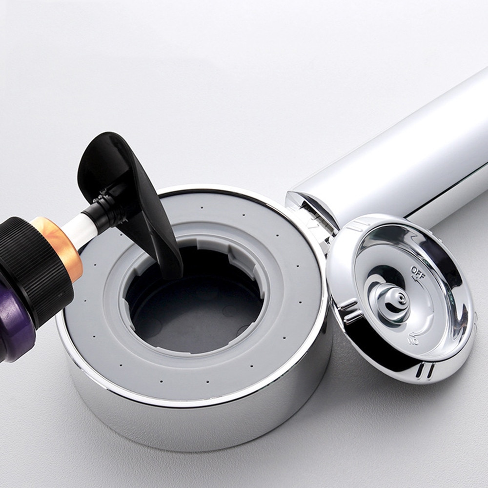 Handheld Shower Head Water Saving Double-sided Adjustable Shower Head SPA Pressurize Filter Shower Head High Pressure