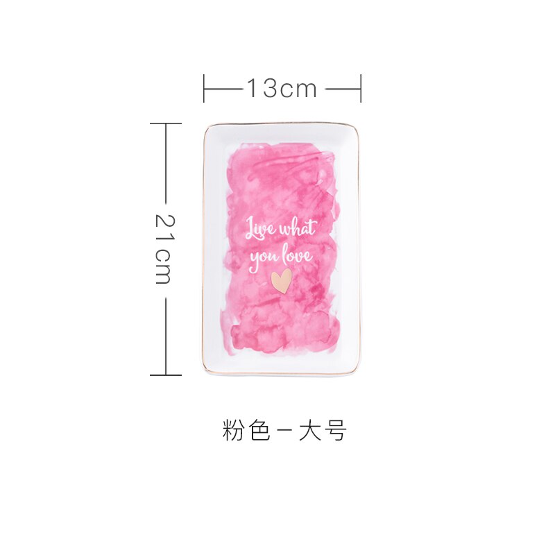 Creativity Flamingo Porcelain Square Plate Dish Ceramic Dessert Plate Ewellery Tray Storage Plate Snack Decorative Plate Set: Grey