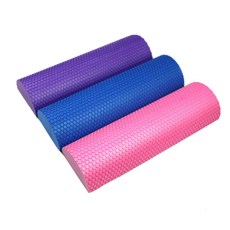 30-45cm Semi-circular Massage EVA Foam Shaft Yoga Pilates Fitness Equipment With Massage Floating Point Foam Roller Yoga Block