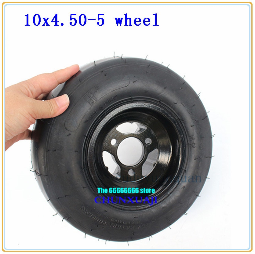 5 Inch Trike Drift Bikes Go Kart ATV UTV Buggy front wheel 10x4.50-5 vacuum tyre tubeless tire aluminum wheel hub rim kits