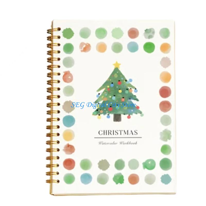 U75B Travel Watercolor Set 12 Color Watercolour Paint Watercolour Workbook and Brush: Burgundy