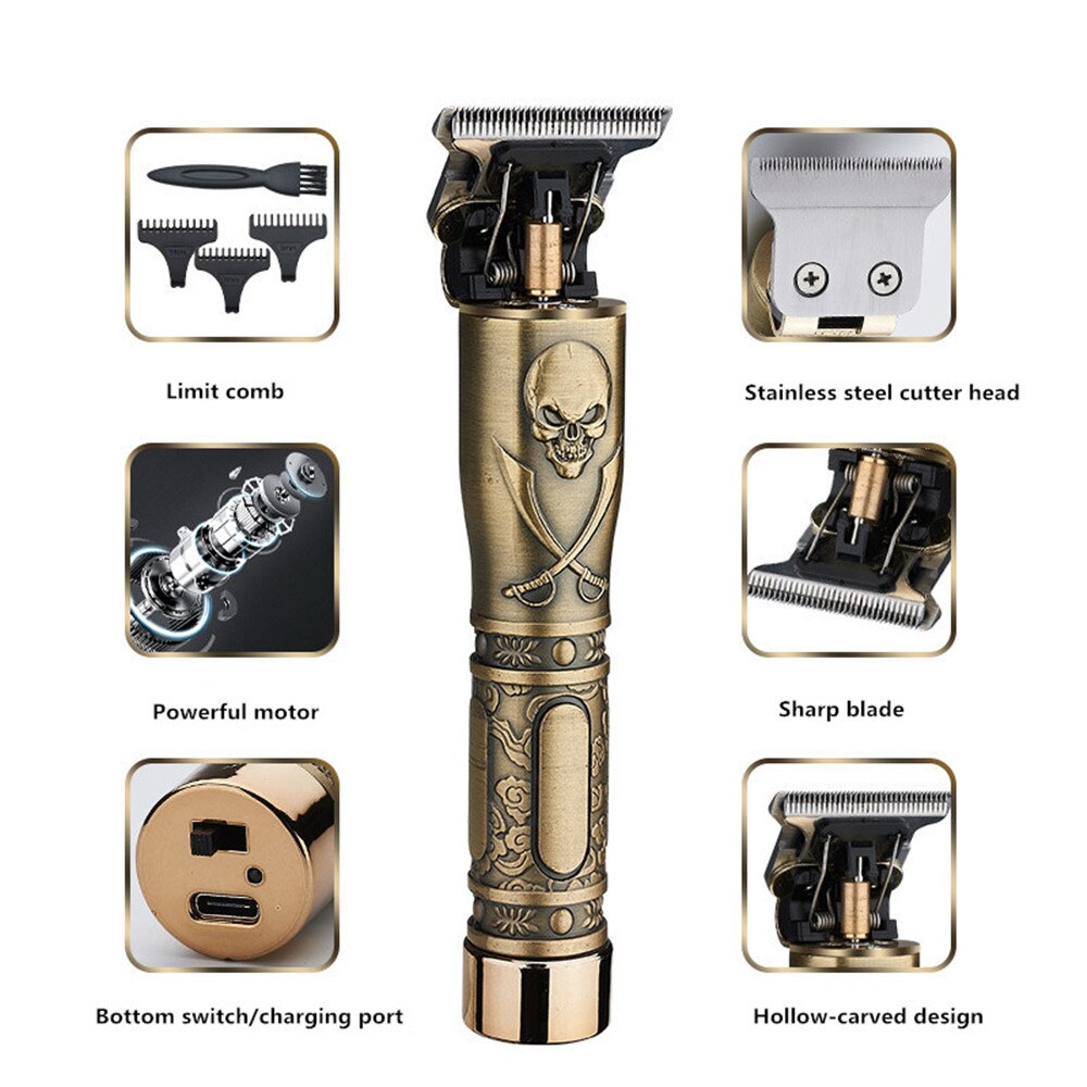 Electric Hair Clipper Rechargeable Shaver Beard trimmer Barber Men Hair Clipper Digital Hairdresser Cutting Machine: Default Title