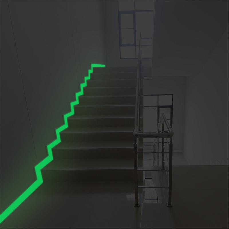 Glow In The Dark Tape Glow Tape Fluorescent Stickers Tape Staircase Fire Warning Security Home Decoration Warning Adhesive Tape