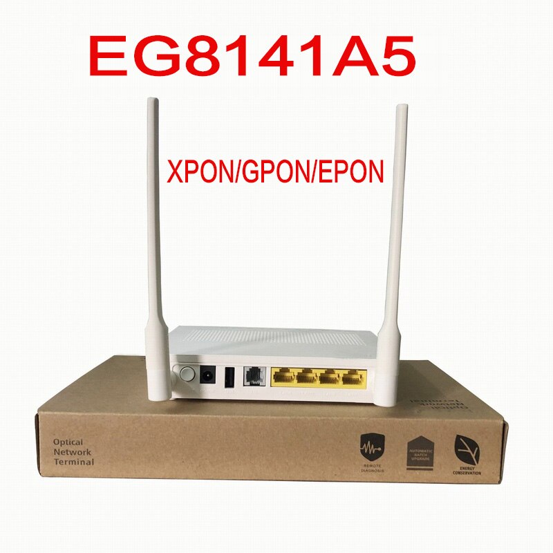 Gpon onu liten storlek echolife  eg8141 a 5 1ge+ 3fe+ 1 usb + 1 tel+ wifi 5 dbi antenn engelsk firmware modem