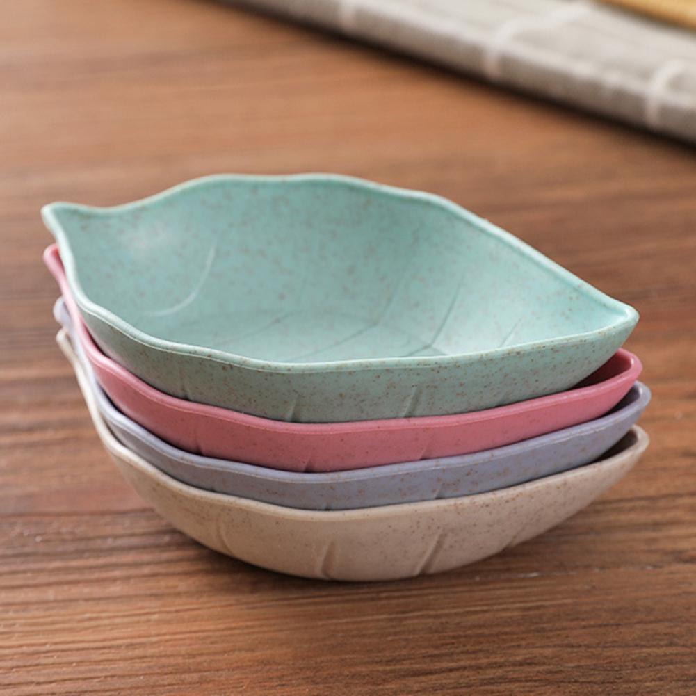 4Pcs Dompelen Schotel Dip Bowls Mini Lichtgewicht Kleine Tarwe Stro Dompelen Gerechten Voor Huishoudelijke Dompelen Schotel Jus Boten