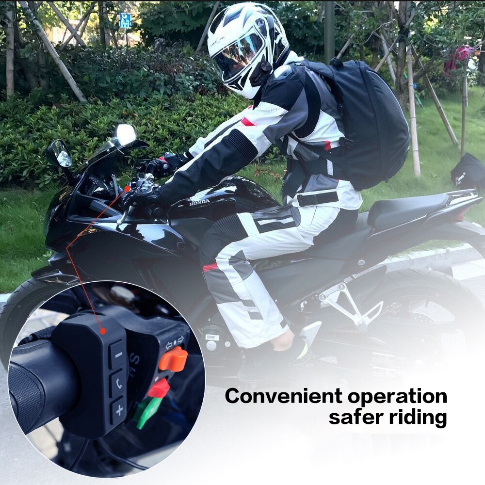 BT-18 Bluetooth 5.0 z kontrolerem kierownicy silnik kask z zestawem słuchawkowym bezprzewodowy zestaw głośnomówiący stereofoniczny ze słuchawkami motocyklowe słuchawki cześć-fi