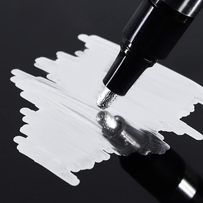 Rotulador de espejo cromado de 3/2/1 Uds., bolígrafo de pintura reflectante DIY de 2mm, marcador permanente de oro y plata para retocar, pintura de modelos, marcado