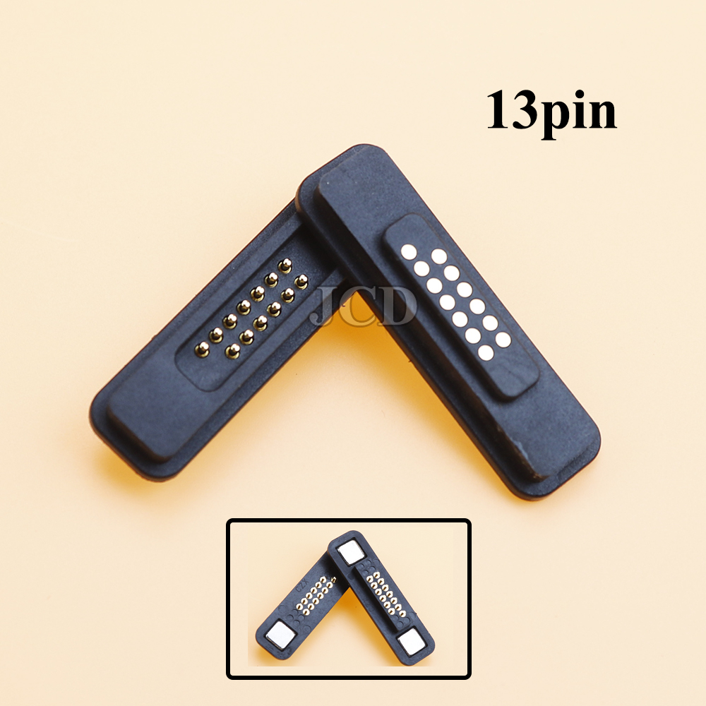 1Pair 13/14/15/16/17/18/19/20Pin Waterproof Magnetic Pogo Pin Connector 2A Male Female Pogopin Spring Loaded DC Power Socket: Silver