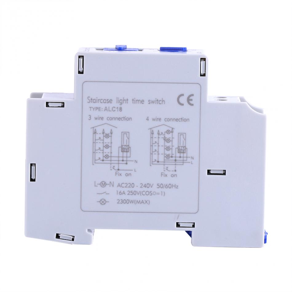220 vac timer switch 16a alc 18 din skena trapphus belysning timer relä för korridor belysning mekanisk din skena elektronisk timer