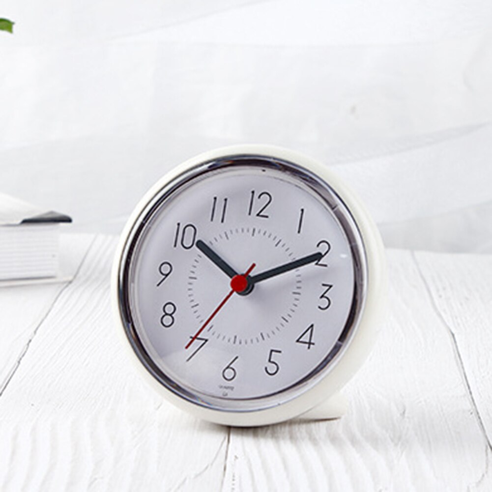 Waterdichte zuignap op batterijen, stille, niet-tikkende badkamer wandklok, minimalistische stijl slaapkamer wandklok