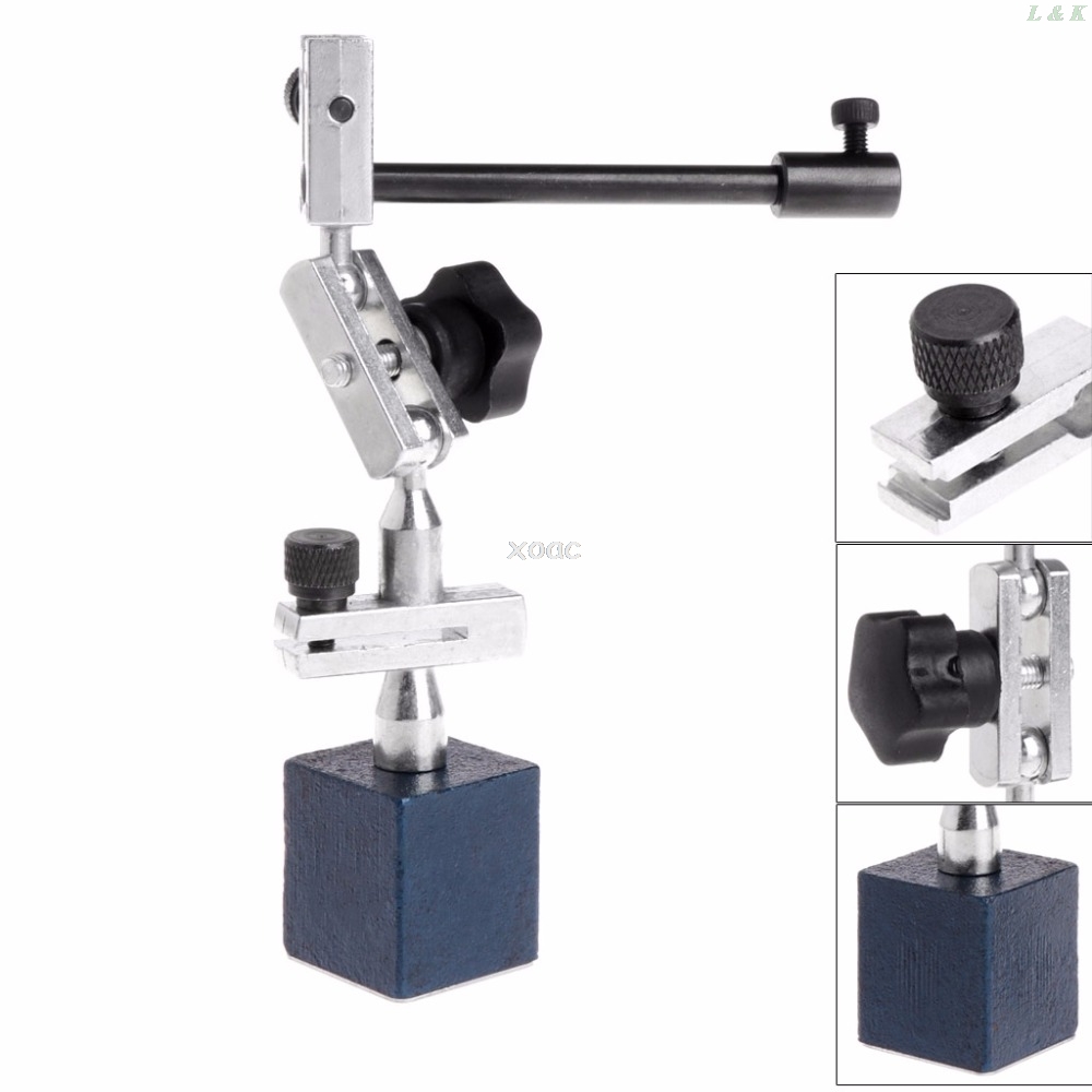 Aluminum Alloy Dial Test Indicator Height Holder Bar - 50mm Length, 6mm & 8mm Clamping Holes For Precision Measurement Tools