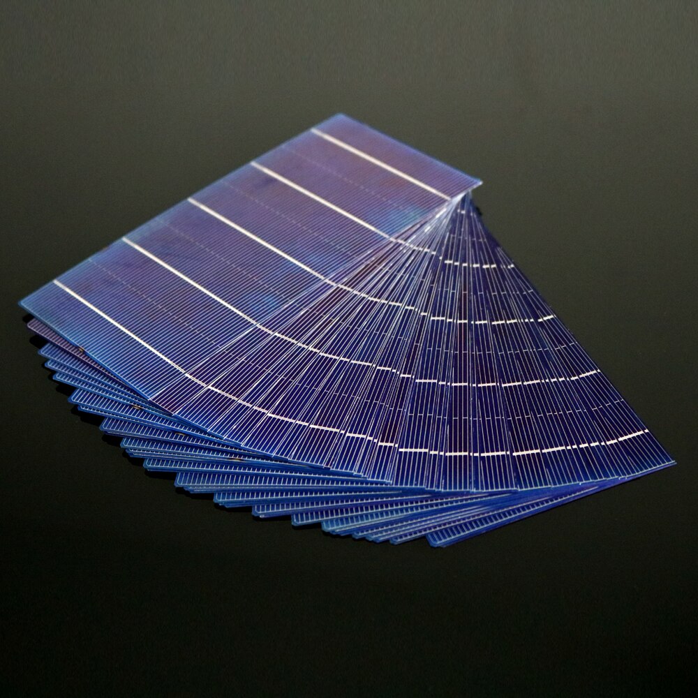 Policristallino Celle Solari 40/50/100pz 2.4W 4.28A 156x78mm A Buon Mercato grado A PV FAI DA TE Fotovoltaico Sunpower C60 Pannello Solare