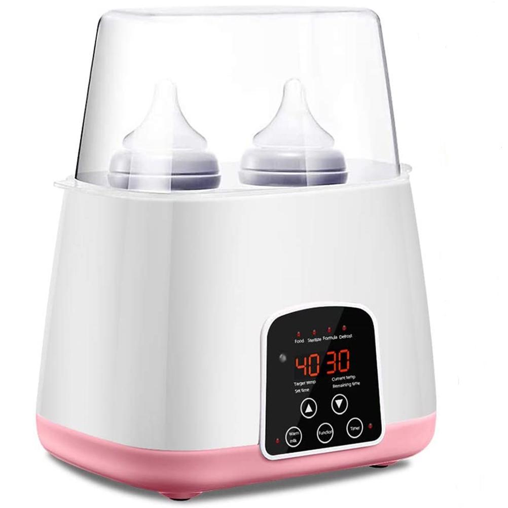 Baby Bottle Disinfection Fast Warm Milk &amp; Sterilizers 4 In 1 Multi-Function Automatic Intelligent Thermostat Baby Bottle Warmers: Pink