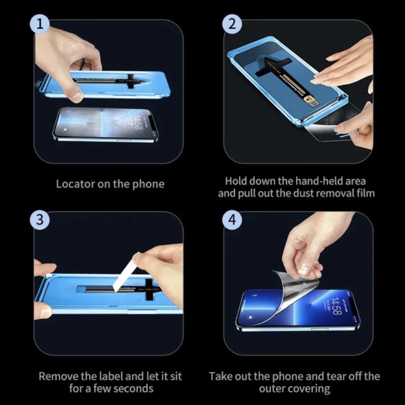 3 peças para iphone 16e 16 15 pro max protetor de tela vidro temperado 14 plus 13 12 11 xr xs x telefone livre de poeira com kit de instalação