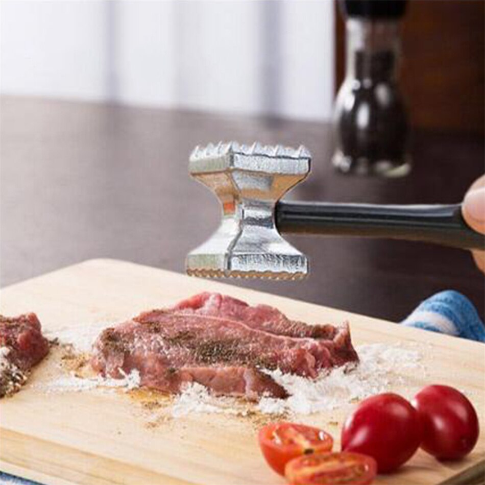 1PC Aluminum Alloy Loose Tenderizers Meat Hammer Pounders knock-sided for Steak Pork Kitchen Tools