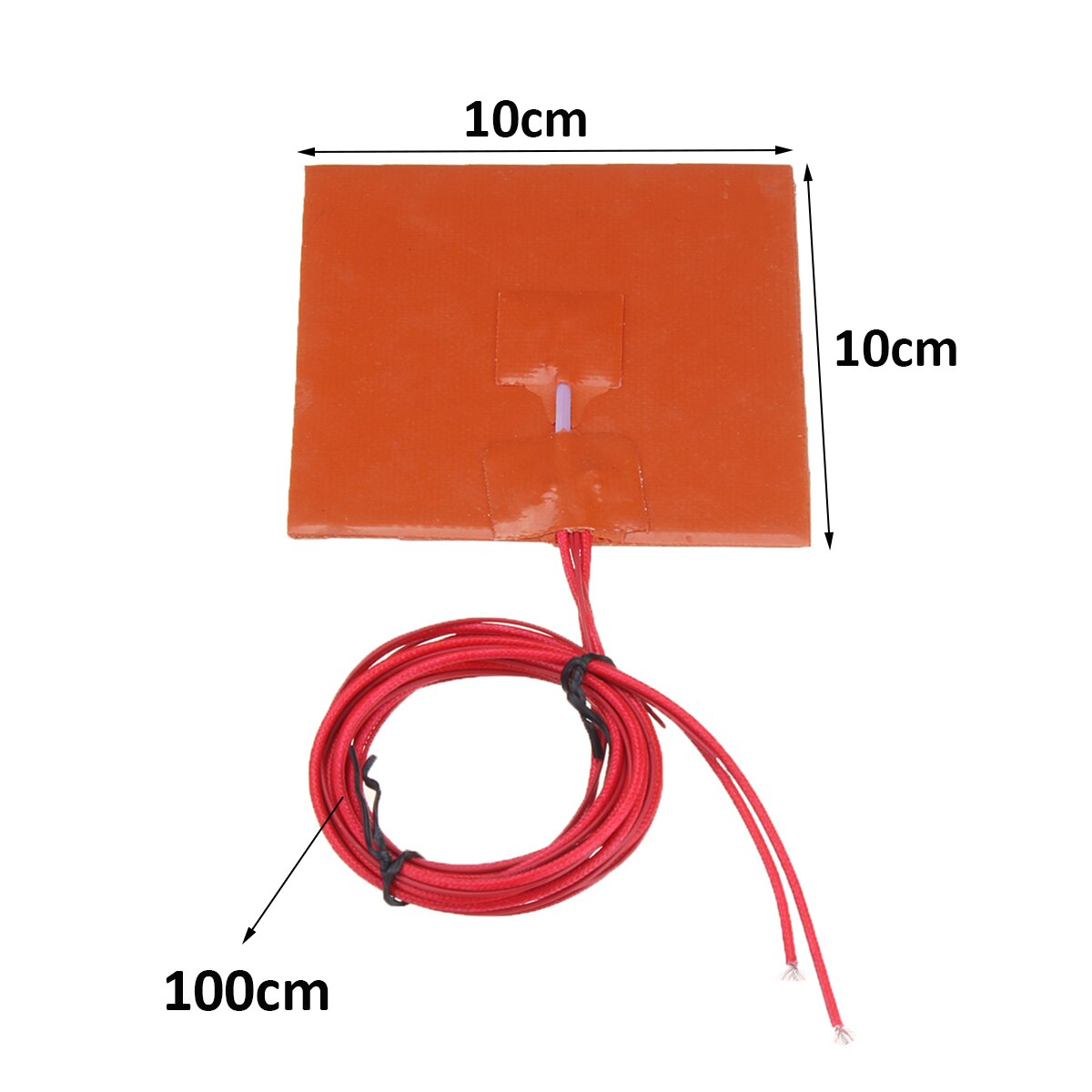 Universal Heating Pad 100x100mm 12V 50W Silicone Bed Thermistor For 3D Printer Flexible Practical