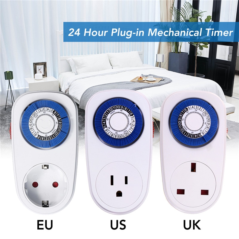 220V switch timer Digital time switch Relay Control electronic intelligent mechanical electronic plug program 16A EU/USA/UK plug