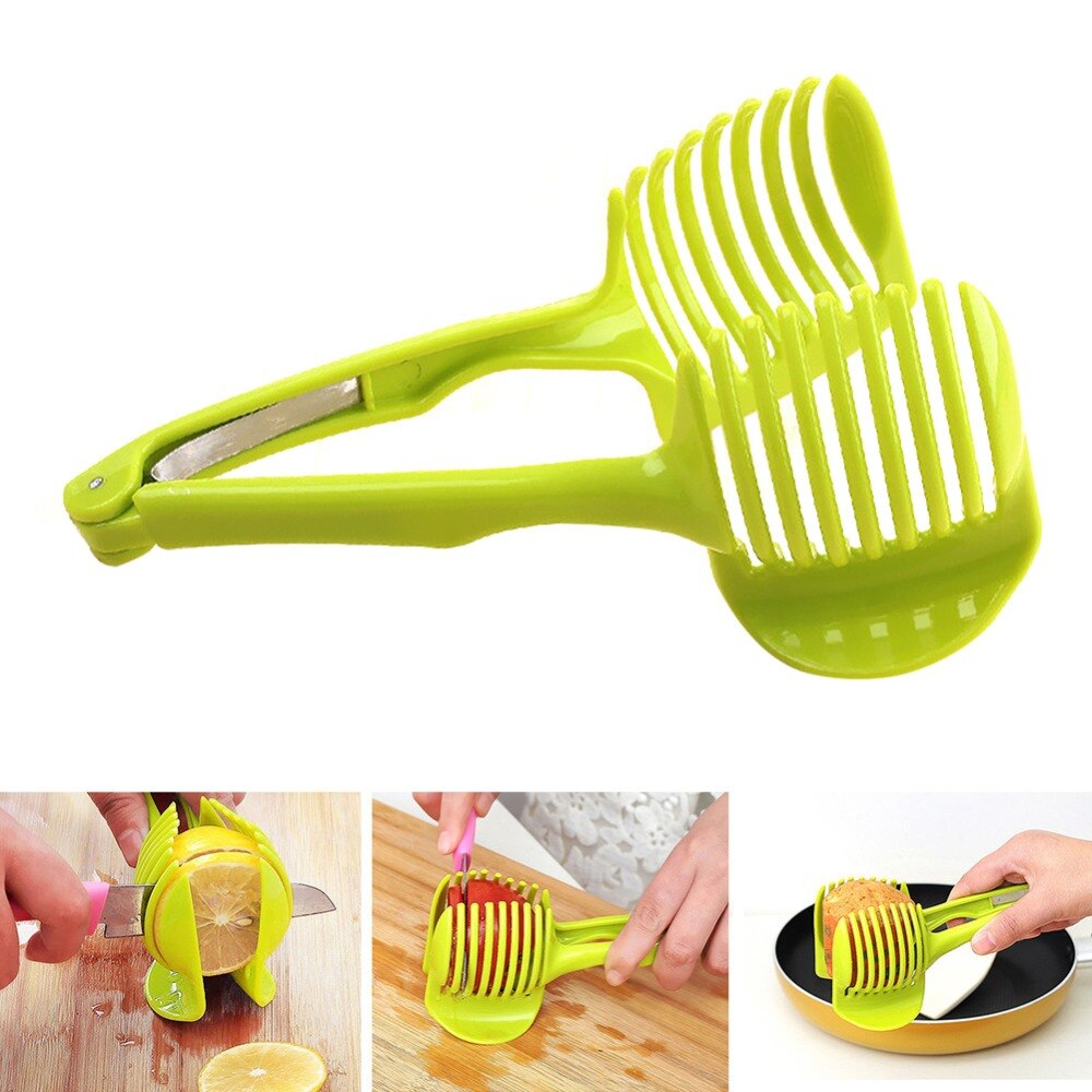 Multifunction Easy Clean Convenient Kitchen Good Helper Working Tool Tomato Slicer Onion Potato Fruit Lemon Peel Cutter Holder