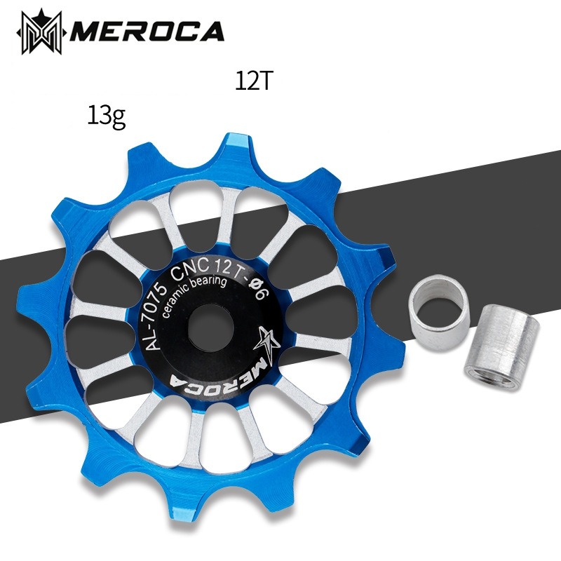 MEROCA 12T MTB Rennrad Schaltwerk Keramik Lagerbier Rolle Breit Schmal Zahn Fahrrad führen Rad Für Shimano Sram