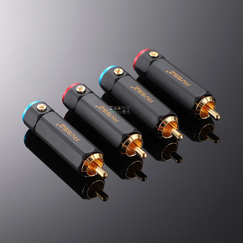 AVSSZ – prise RCA plaquée or, sans soudure, verrouillable, mâle, amplificateur de haut-parleur, câble audio et vidéo, Budweiser, 1 pièce