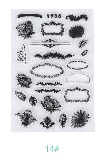 Transparent Silikon Mehrere Stile Dichtung Stempel Karte, Der 3d Stempel Transparent Stempel für Scrapbooking Klar Briefmarken: 13