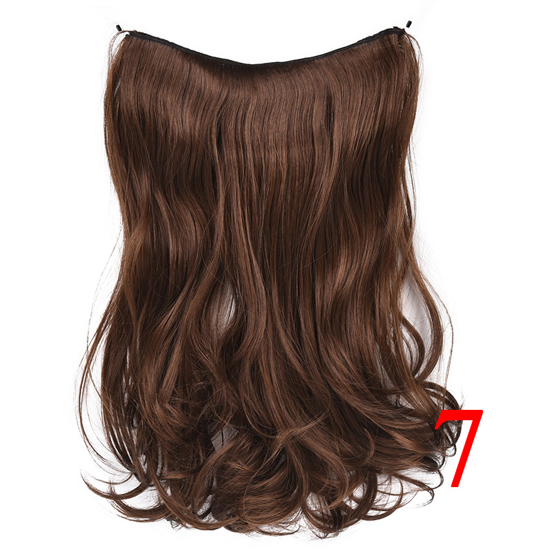Beyond Beauty Long Synthetic Hair Heat Resistant Hairpiece Fish Line Curly Hair Extensions Secret Wire Invisible Hairpieces: Blonde