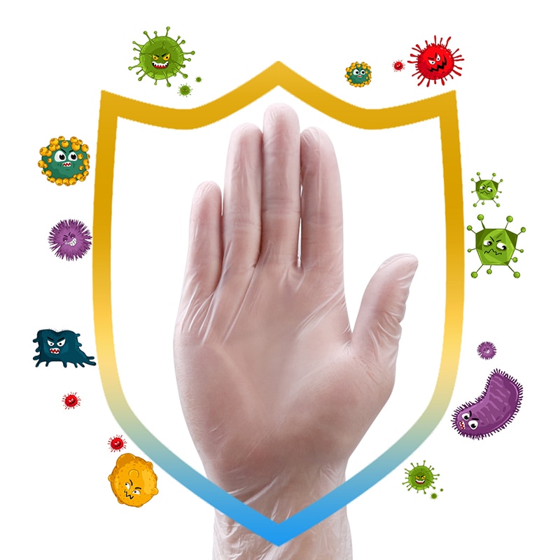 Einweg Vinyl Handschuhe GMG 100 Stck/viel Wasserdichte Allergie Freies Einweg Arbeit Sicherheit Handschuhe PVC Handschuhe Lebensmittel Klasse
