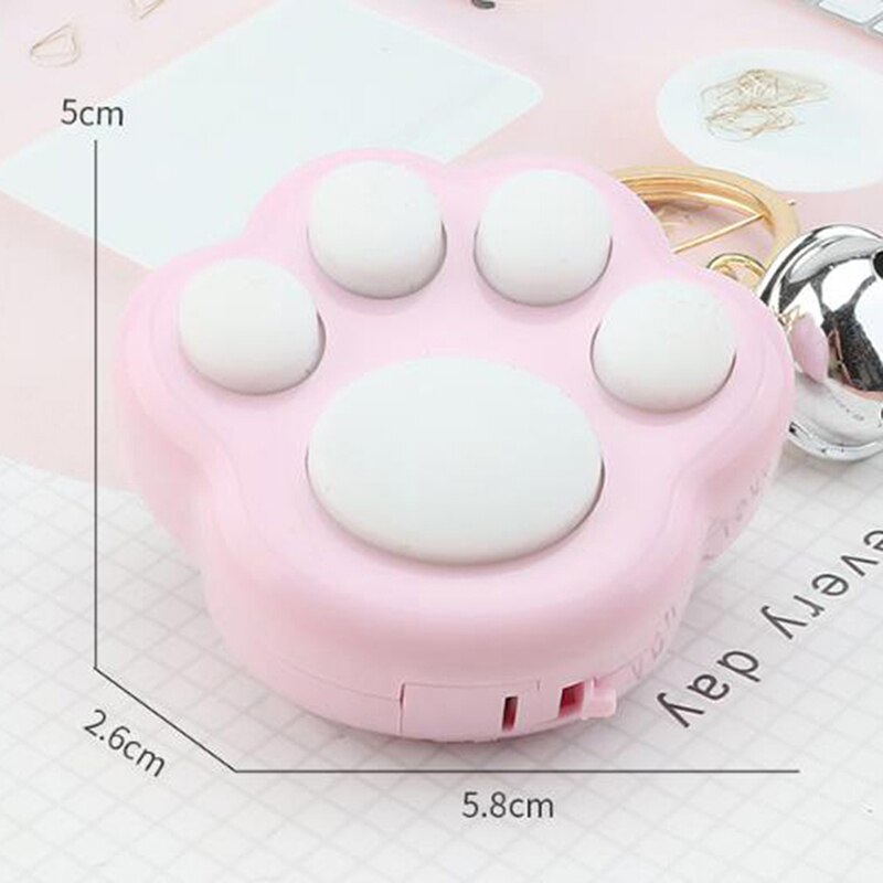 1Pc Volwassenen Kids Stress Relief Speelgoed Draagbare Kat Poot Vorm Geheugen Doolhof Kubus Gadget Sleutelhanger Educatief Decompressie Game