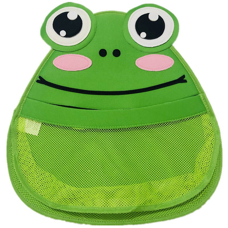 I sacchetti di immagazzinaggio della doccia del fumetto neonati e bambini ricevono la distribuzione delle borse d&#39;attaccatura con i ganci borse impermeabili della maglia del bagno: Green frog