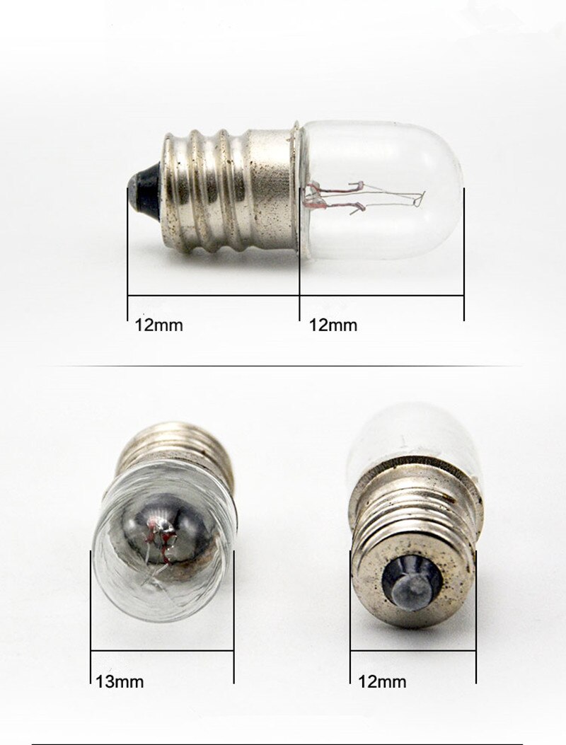 Petite ampoule de vis E12 18V 24V, lampe d&#39;instrument, perles 28V, équipement, 10 pièces/lot