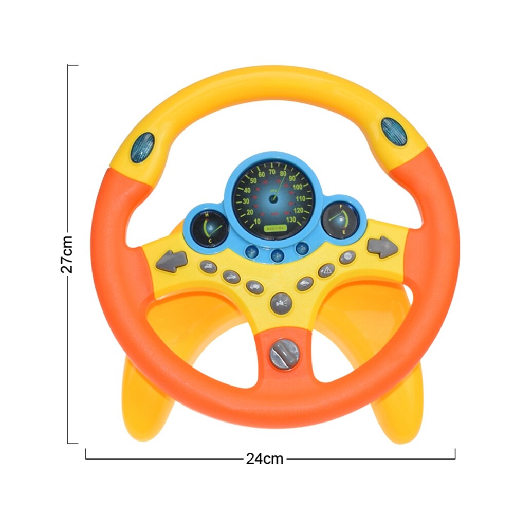 Giocattoli vocali del giocattolo del volante di simulazione elettronica dei bambini con i giocattoli educativi precoci di guida simulati musicali leggeri: 24x27cm orange