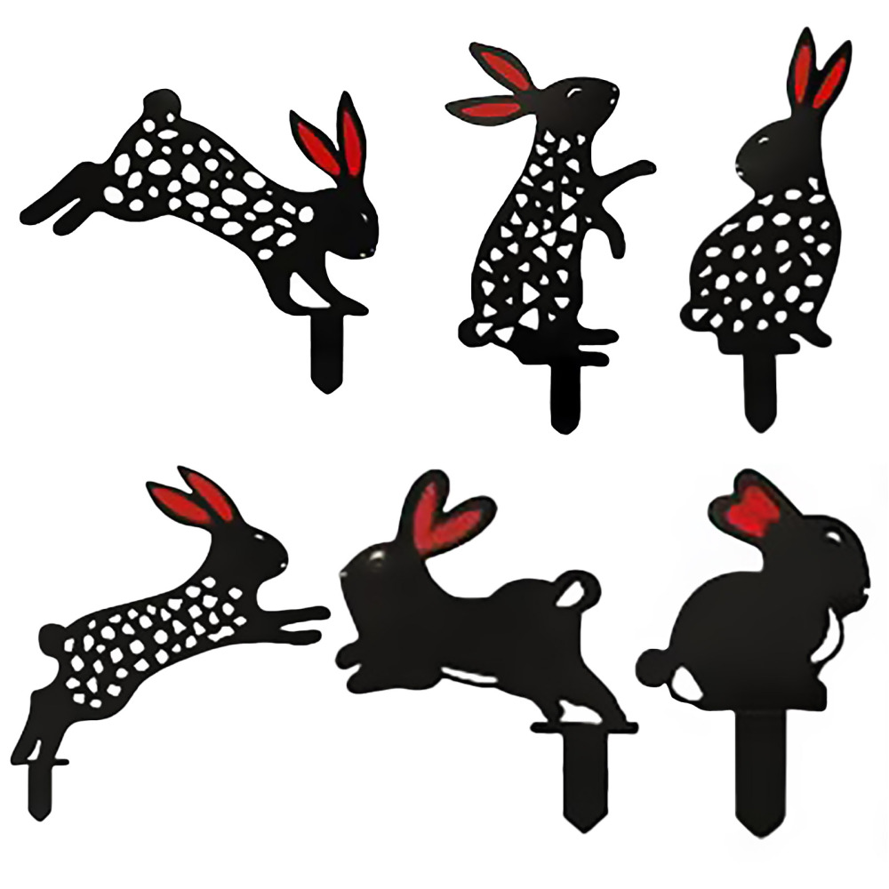 Easter Decorations Home Garden Ornament Lawn Stakes Art Playful Bunny Party Wedding Gardening Ornaments