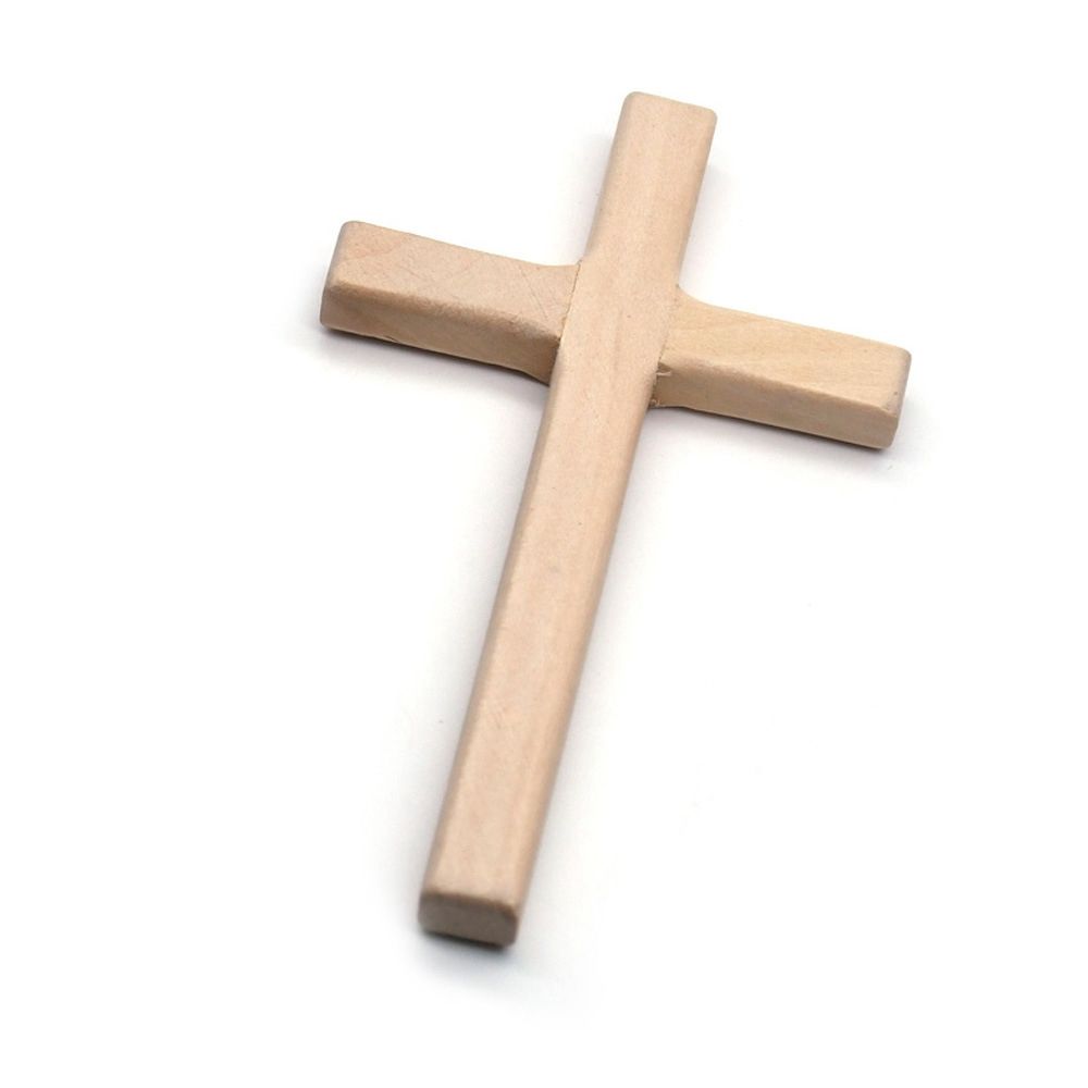 127Cm Handgemaakte Houten Kruis Jezus Christus Kruisen Ambachten Sieraden Maken Cross Charm Wandmontage Ornamenten: Wood color