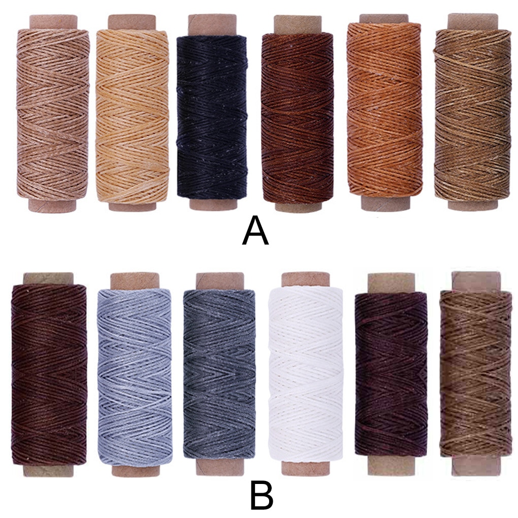 6 rullar/väska sy vaxad tråd läder diy linje