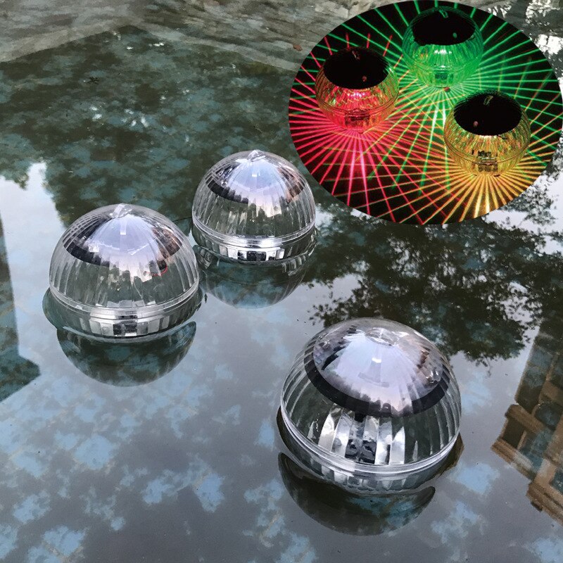Vann flytende ball lampe ledet undervanns nattlys solcelledrevet til hagedam vanntett dekorasjonslys