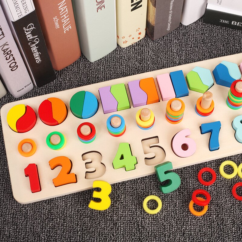 Vroeg Leren Speelgoed Jongens en Kinderen Kids Ontwikkelen Hersenen Puzzel Vorm Digitale Matching Game Speelgoed voor Kinderen