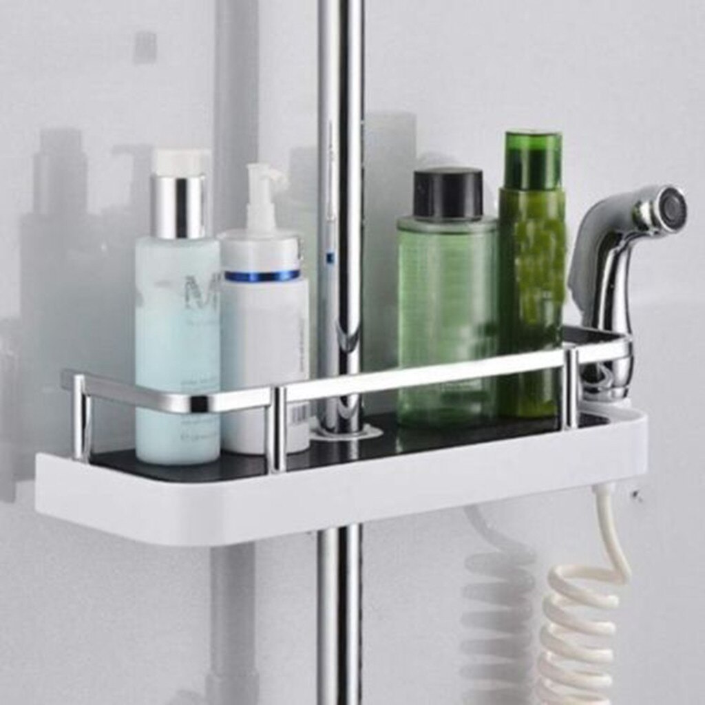 Raktische Badkamer Pole Douche Storage Rack Holder Largre Wassen Douche Opslag Shampoo Caddy Rack Organiser a702