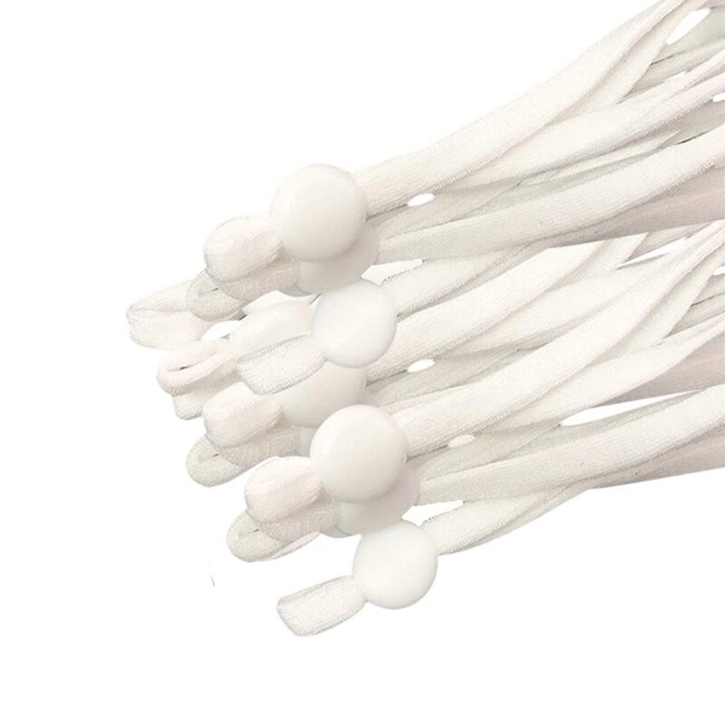 Farverigt højelastisk bånd elastisk reb gummibånd elastisk linje diy syning gør maske tilbehør elastisk hængende ørestrop: 150 stk hvid