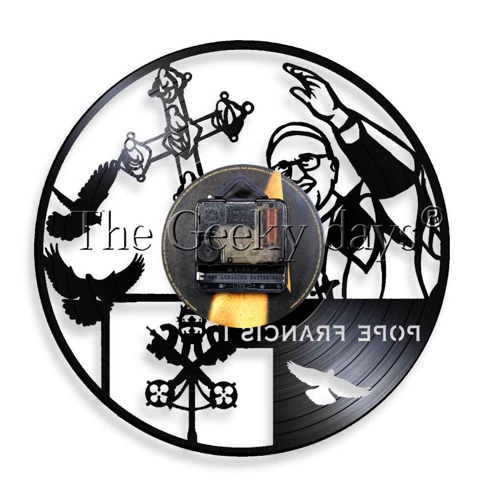 1 pezzo di papà Francesco Orologio san Francesco di Arte Della Parete Della Città del Vaticano, Turismo Luce Della Parete del portato Regalo Fatto A Mano per Roma Turistico