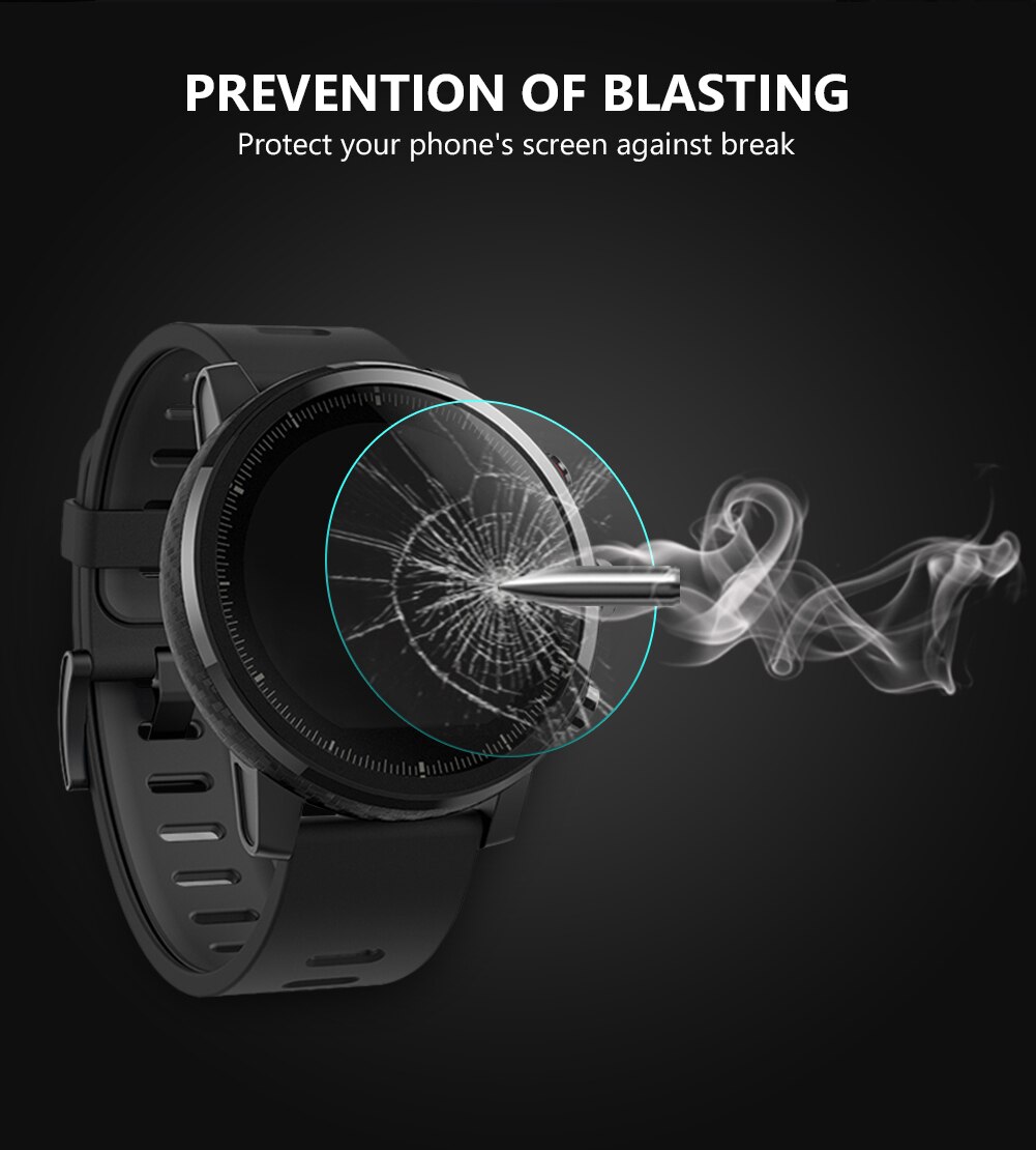 23-46Mm Gehard Glas Smart Watch Screen Protector Voor Ticwatch 2/S/E/Pro