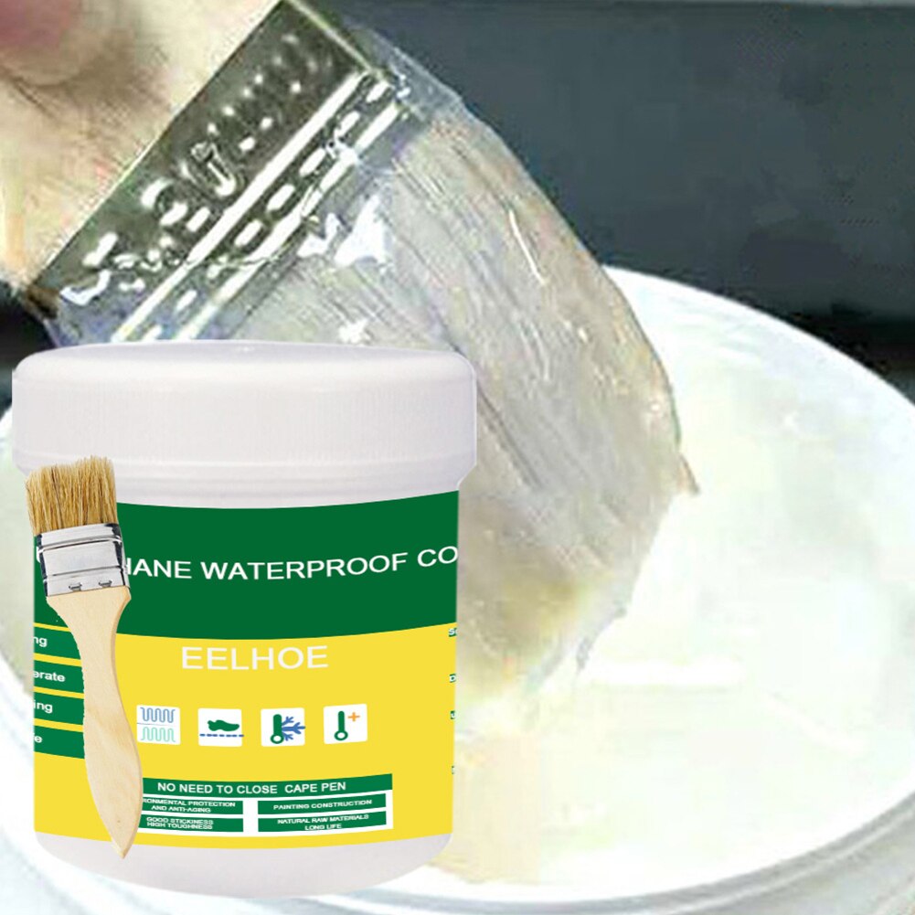 Transparent Waterproof Sealant Paste Repair Broken Surfaces Sealer w/Brush