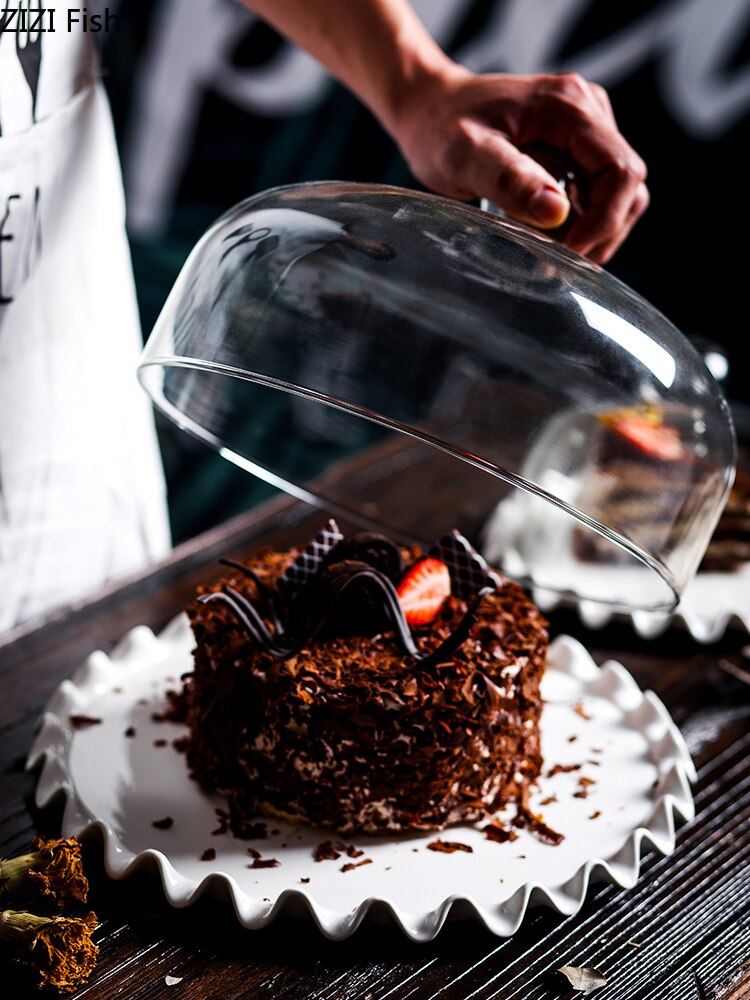 Céramique gâteau support gâteau plateau fruits plateau Dessert Table présentoir verre couverture mariage fête décoration ménage