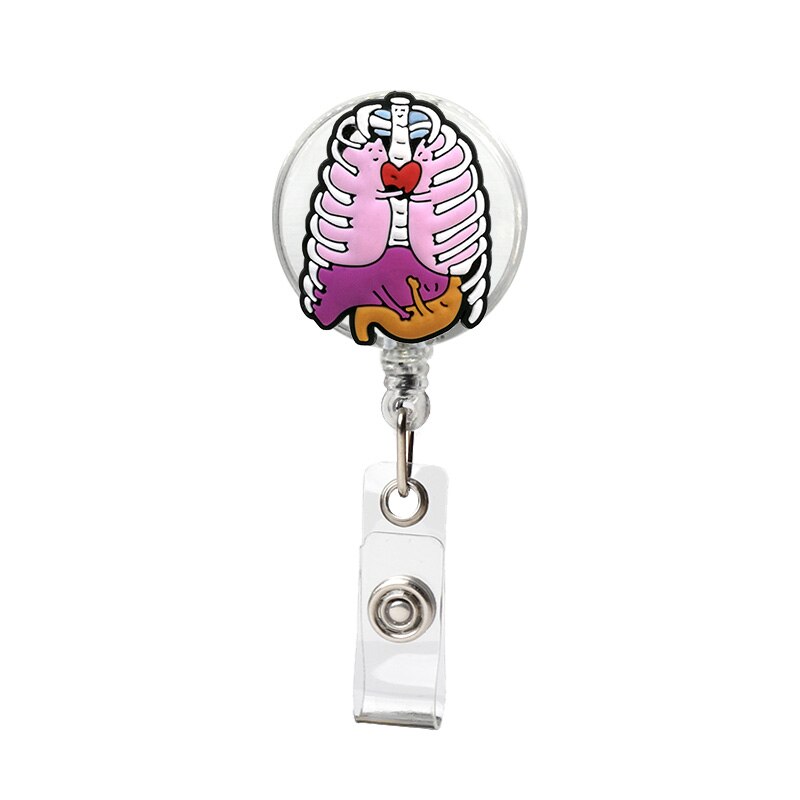 1PCS Retractable Pull Badge Nurse Cute Badge Reel Clip Badge Holder Yoyo Card Doctor ID Card Chain Clips School Student Office: 1504-09 1pcs