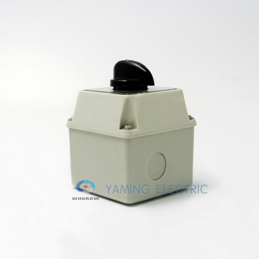 Yaming electric YMW26-25/1M Changeover rotary cam switch 25A 1 pole 3 position with waterproof enclosure IP65 nockendrehschalter